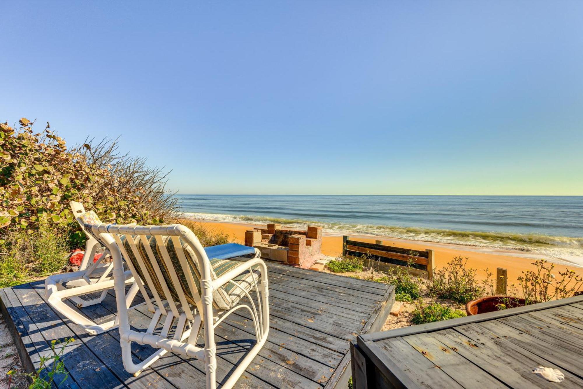 Oceanfront Oasis In Flagler Beach With Deck And Views! 外观 照片